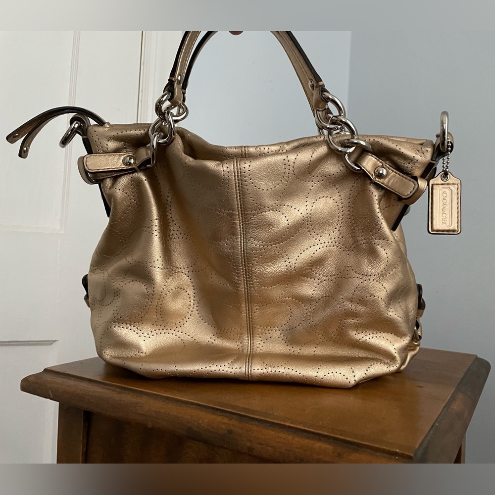 Gold Designer Women's Bag - Picture 3 of 15
